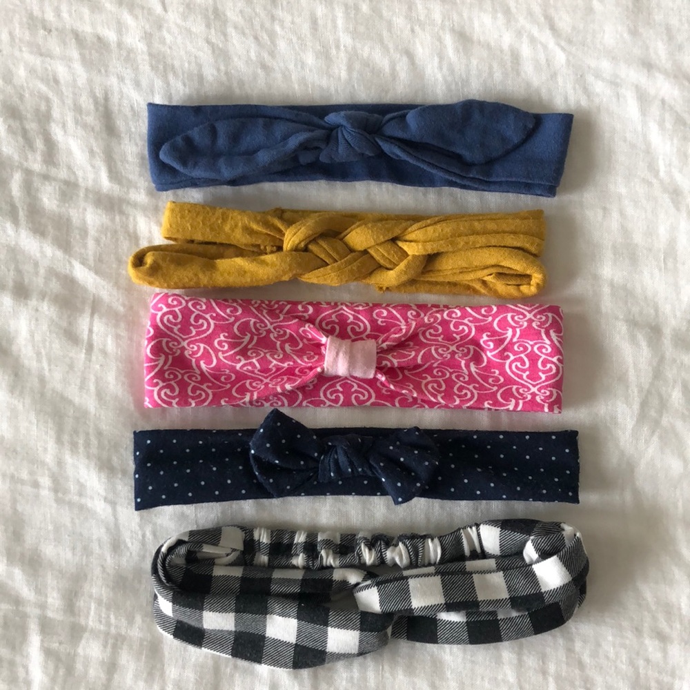 Set of various baby bows